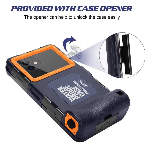 UrbanX Professional [15m/50ft] Swimming Diving Surfing Snorkeling Photo Video Waterproof Protective Case Underwater Housing for ZTE Axon 11 SE 5G And all Phones Up to 6.9 inch LCD with Lanyard