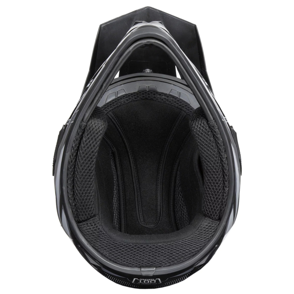 FRENZY Adult MX Helmet, DOT Approved, dark-Grey, XL