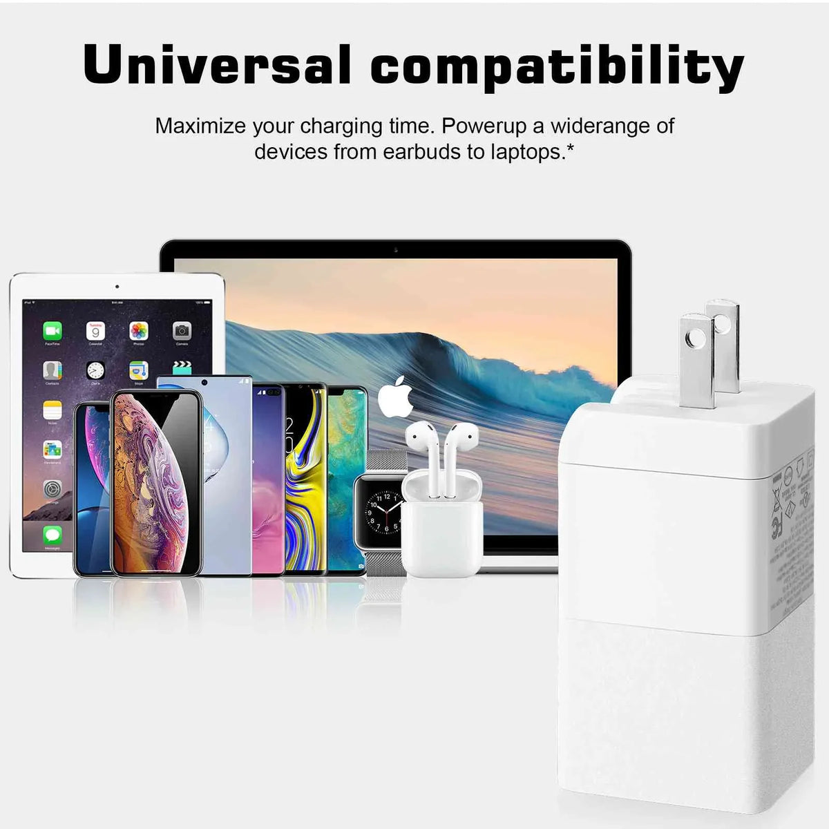 UrbanX 65W Fast Travel Charger with 3 Ports USB & Dual USB-C High-Speed Charging Compatible with Ulefone Power Armor 16 Pro/Armor 15/Power Armor 14 Pro/Power Armor 14/Armor 12 5G, iPhone,
