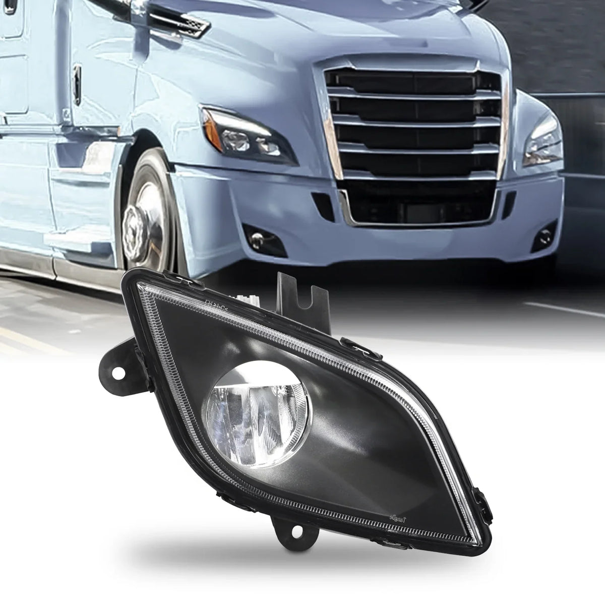 AKKON - Fit 2018 2019 2020 2021 2022 2023 Freightliner Cascadia 126 Class 8 Truck LED Fog Light Lamp charcoal OE Style Passenger Side