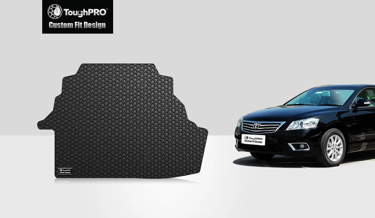 ToughPRO - Trunk Mat Compatible with  Camry - All Weather Heavy Duty (Made in USA) - charcoal Rubber - 2007