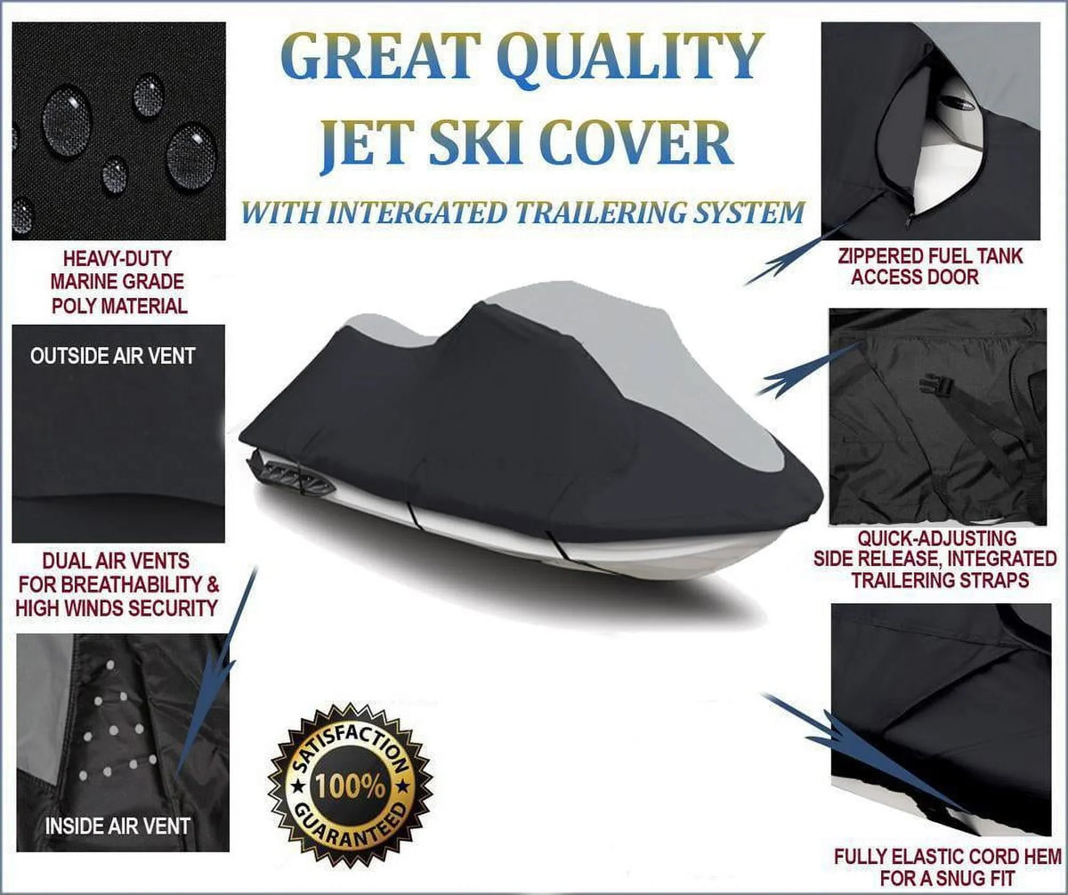 SUPER HEAVY-DUTY Jet Ski Cover Watercraft jetski Compatible for Kawasaki Ultra 310R 2014 2015 2016 2017 2018 2019 2020 2021