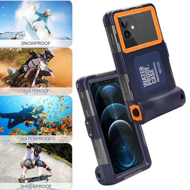 UrbanX Professional [15m/50ft] Swimming Diving Surfing Snorkeling Photo Video Waterproof Protective Case Underwater Housing for ZTE Axon 11 SE 5G And all Phones Up to 6.9 inch LCD with Lanyard