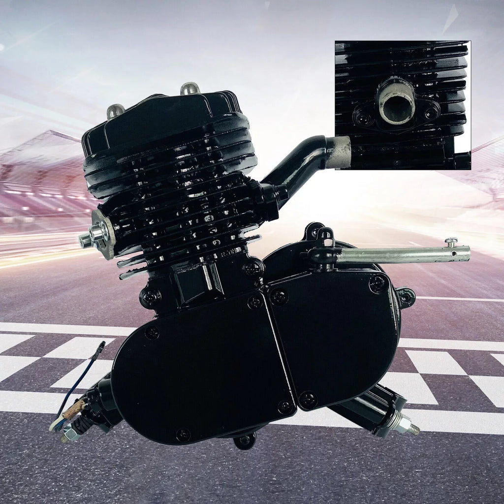 Miumaeov 80cc 2-Stroke Full Assembled Motorized Bike Bicycle Motor Petrol Gas Engine Single Cylinder Air-Cooled dark
