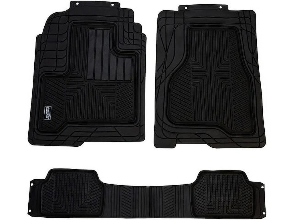 Floor Mat Set 3 Piece - Compatible with 1998 - 2018 Nissan Frontier 1999 2000 2001 2002 2003 2004 2005 2006 2007 2008 2009 2010 2011 2012 2013 2014 2015 2016 2017