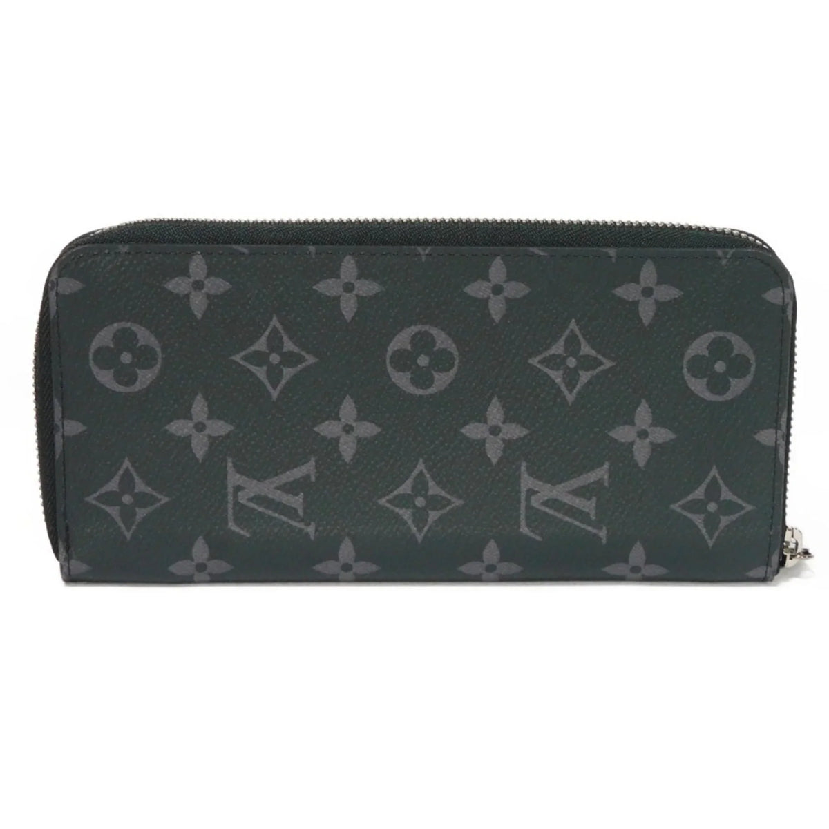 Pre-Owned LOUIS VUITTON Long Wallet Zippy Vertical LV Logo Round Zipper Monogram Eclipse Noir M62295 Men's Billfold (Good)