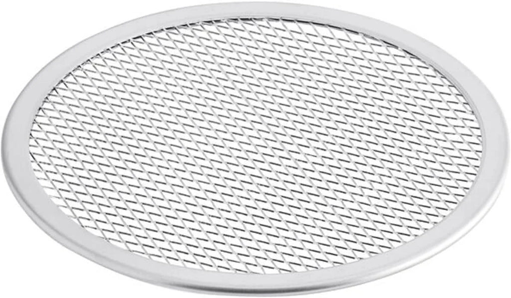 TrueCraftware- Set of 2 Aluminum 8” Pizza Baking Screen Seamless Rim- Bakeware Pizza Screen Round Pizza Pan Tray Round Baking Tray for Home Kitchen Pizzeria & Restaurants