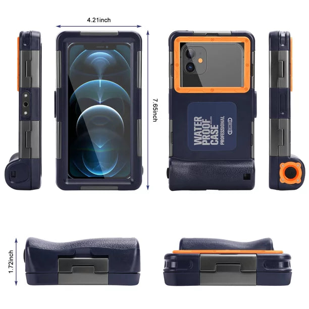 UrbanX Professional [15m/50ft] Swimming Diving Surfing Snorkeling Photo Video Waterproof Protective Case Underwater Housing for ZTE Axon 11 SE 5G And all Phones Up to 6.9 inch LCD with Lanyard
