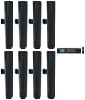(8) JBL COL600-BK 24" charcoal 70V Commercial Column Wall Mount Array Speakers+Amp
