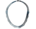 Sterling Silver Rhodium 16mm Graduated Wavy Cleopatra 16" Omega Necklace