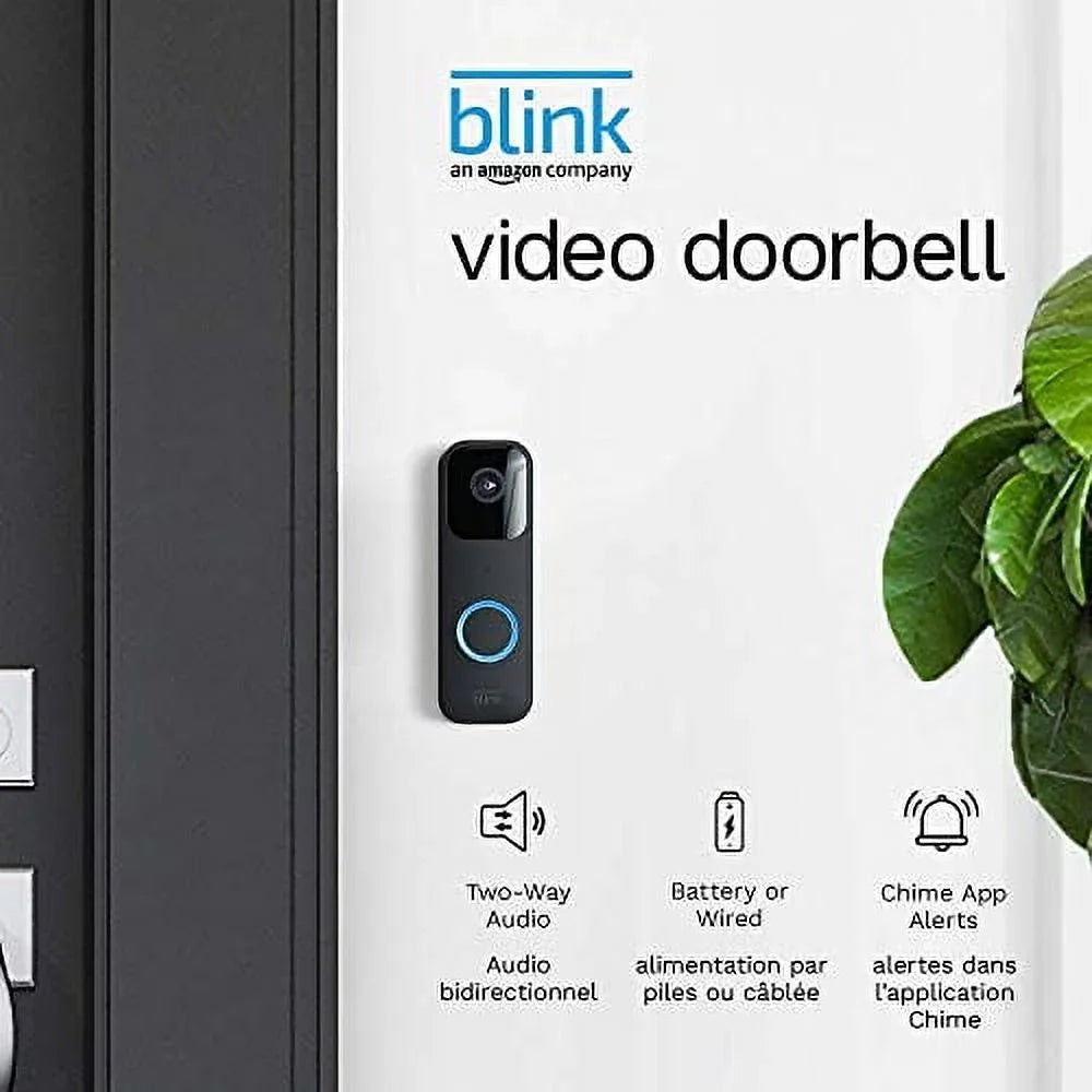 Introducing Blink Video Doorbell + Sync Module 2 | Two-way audio, HD video, motion and chime app alerts and Alexa enabled — wired or wire-free (charcoal)