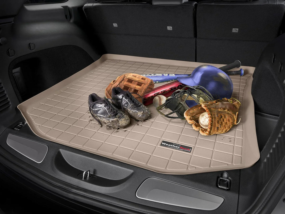 WeatherTech Cargo Trunk Liner with Bumper Protector compatible with 2011-2013  Highlander - Behind 2nd Row Seating With Bumper Protector, Grey