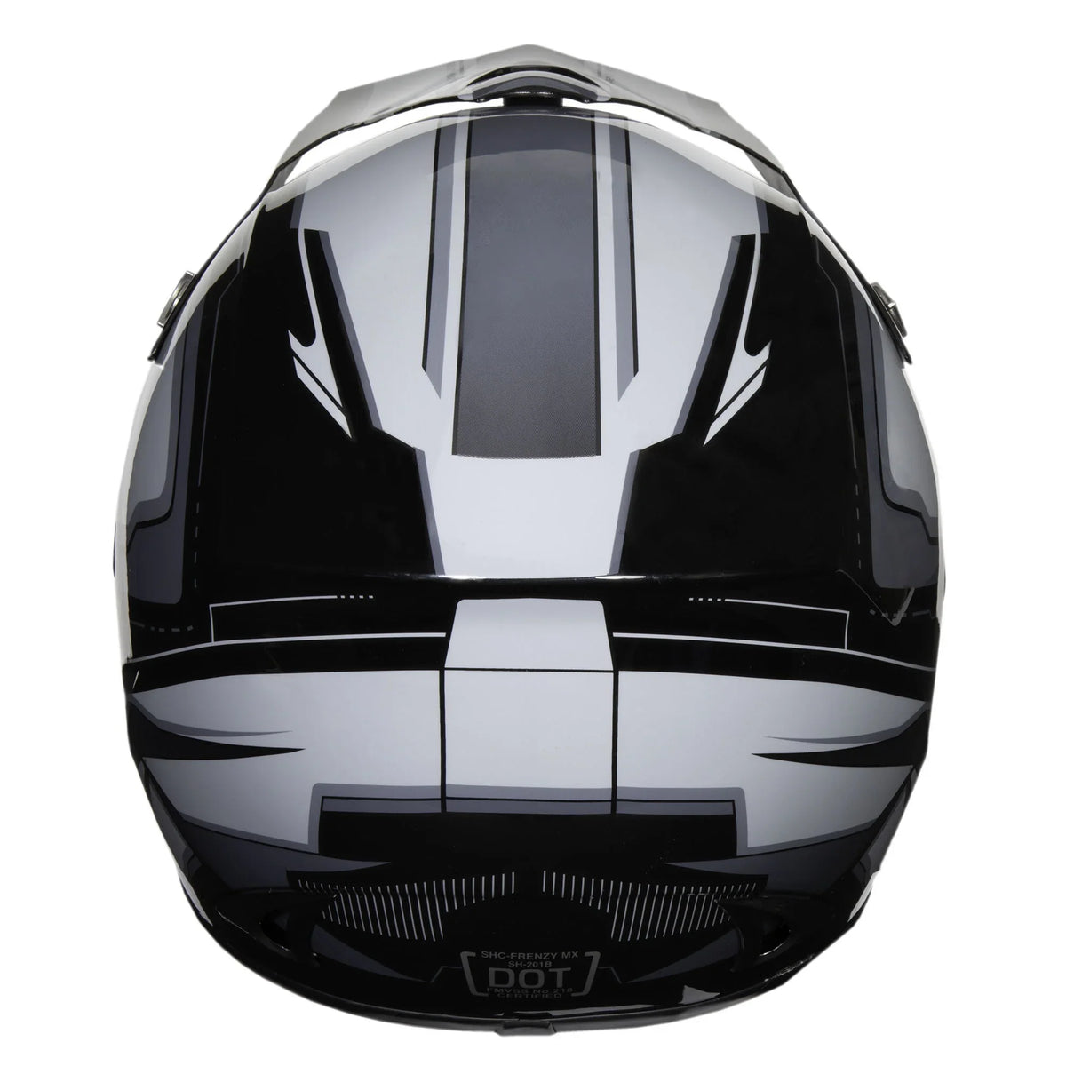 FRENZY Adult MX Helmet, DOT Approved, dark-Grey, XL