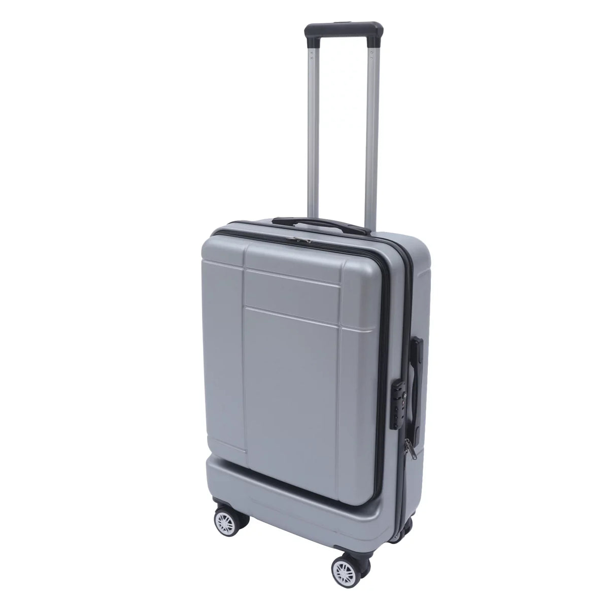 Wuzstar 24" Traveling Luggage PC+ABS Luggage Bags with TSA Lock Durable Spinner Wheels Hardside Carry On Suitcase , Silver