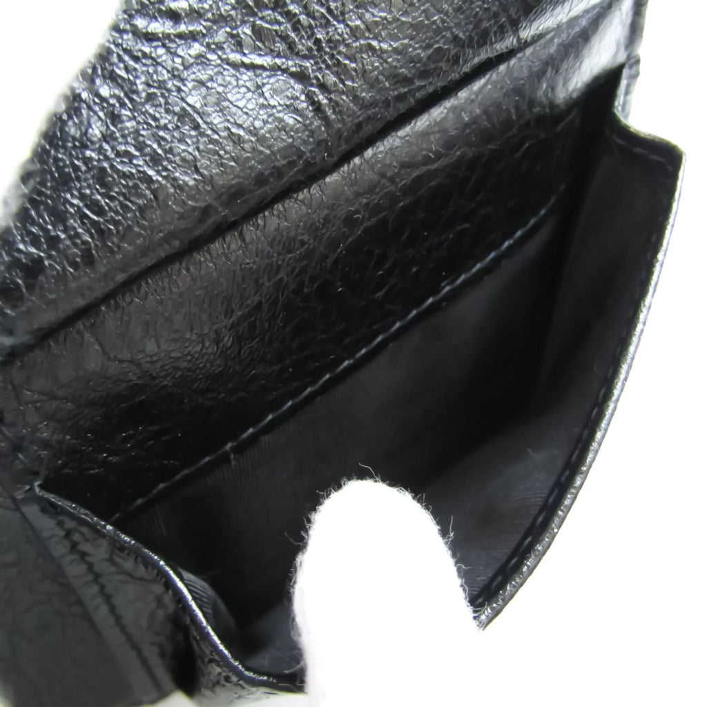 Pre-Owned Balenciaga 504934 Unisex Leather Wallet (bi-fold) charcoal (Good)
