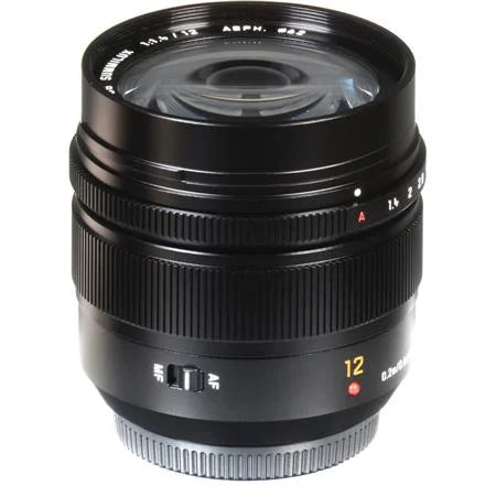 Lumix G Leica DG Summilux 12mm f/1.4 Aspherical Lens for Micro Four Thirds, charcoal
