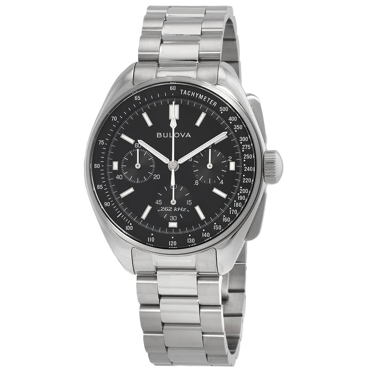 Bulova Lunar Pilot Archive Chronograph Quartz charcoal Dial Men's Watch 96K111