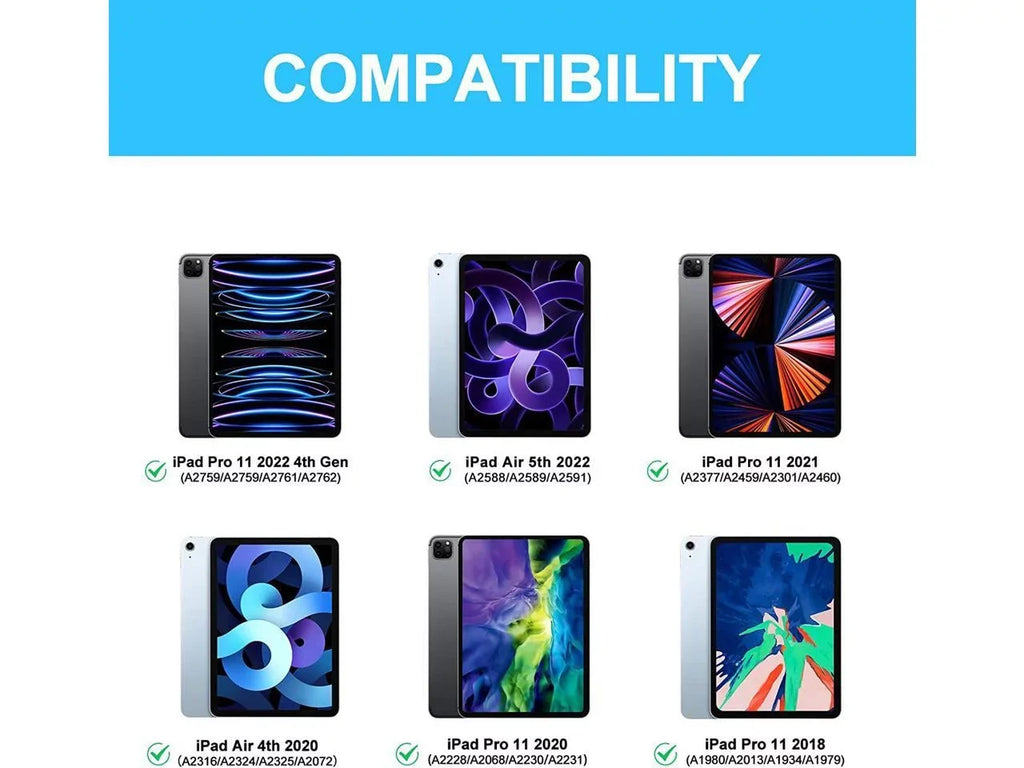 Magic Keyboard for iPad Pro 11 inch 2022 2021 2020 2018 4th 3rd 2nd 1st Gen iPad Air 5 2022 Air 4 10.9 2020 Backlit Trackpad Keyboard Magnetic Stand Cover