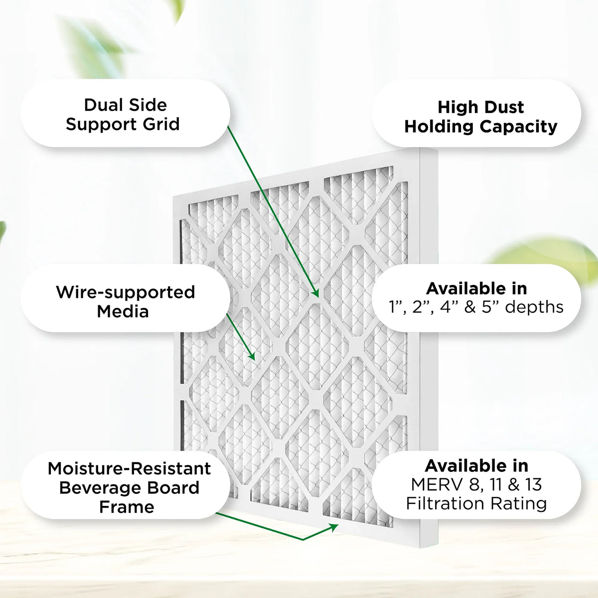 Actual Size: 11-1/2 x 24-1/2 x 3/4. Quantity 6. 12x25x1 MERV 11, MPR 1000 Pleated AC Furnace 1" Air Filters by Pamlico
