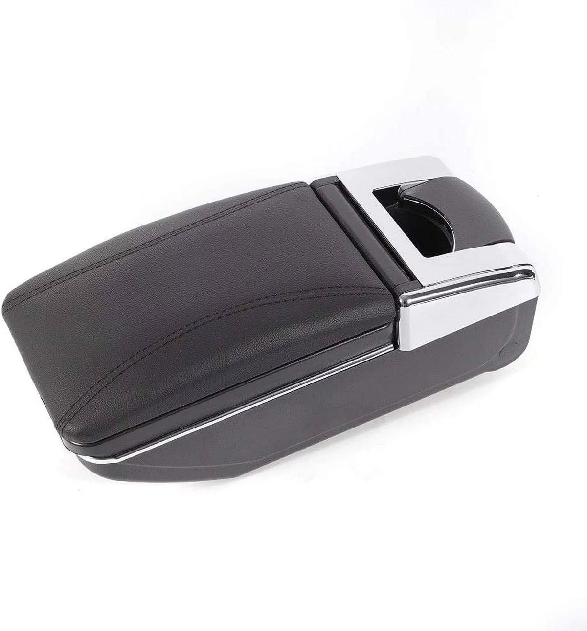WUZSTAR Automotive Rotatable dark Armrest Console Storage Box Leather Cup Holder Storage Case