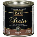 1PACK ZAR Oil-Based Wood Stain, Mocha, 1/2 Pt.