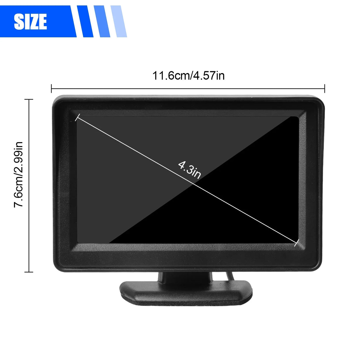 Car Back Seat Camera, EEEkit 12V Baby Car Mirror with 4.3-25mm HD Screen, Night Vision, 120° Wide Crystal Clear View, Rear Facing Safety Car Seat Mirror Camera Observe the Baby's Every Move, charcoal