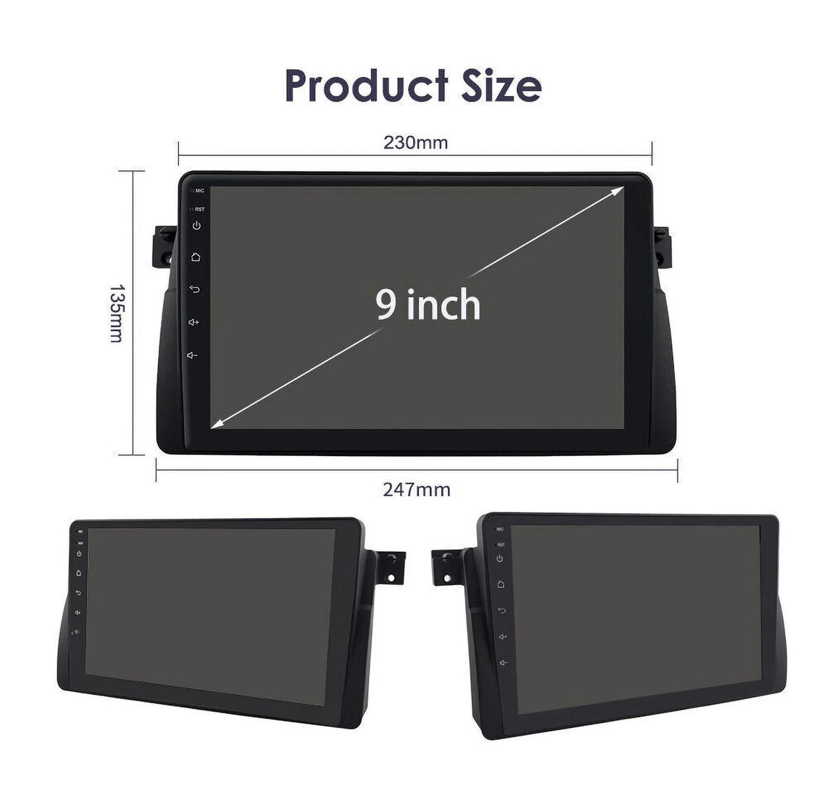 Android 12 Car Radio Stereo for  E46 M3 9 inch Touch Screen 2+32GB USB RDS  Carplay Android Auto HD WIFI GPS FM Bluetooth