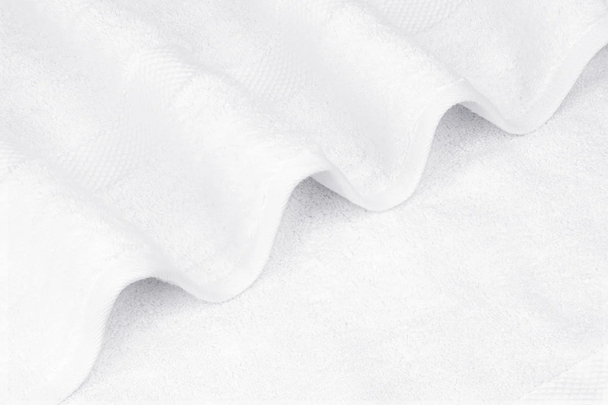 White Classic Luxury White Bath Towels - Large 30x56 1 inch, 100% Cotton American Linen Big White Towels, 2-Pack Bathroom Sheets | Set of 2, White