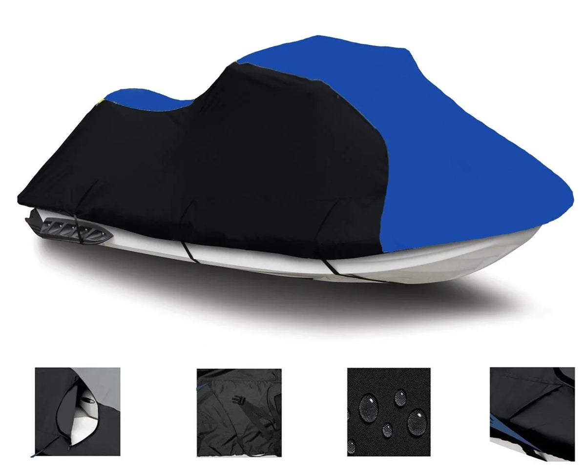 dark / BLUE HEAVY-DUTY, 600 D Compatible for Kawasaki Ultra LX 2007 2008 2009 2010 2011 2012 2013 2014 2015 2016 2017 2018 2019 2020 2021 2022 / 250X 2007 2008 Jet Ski Watercraft Cover
