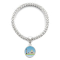 Petersburg Russia National Symbol Sliver Bracelet Pendant Jewelry Chain Adjustable Bangle. St