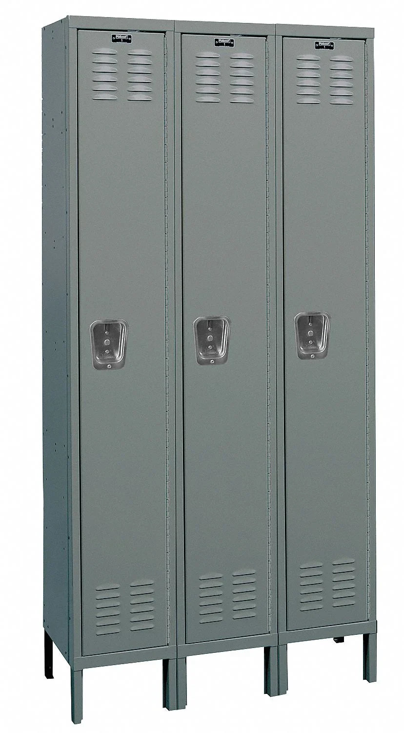 Hallowell Wardrobe Locker,Lvrd,3 Wide, 1 Tier,Gray  U3888-1HG