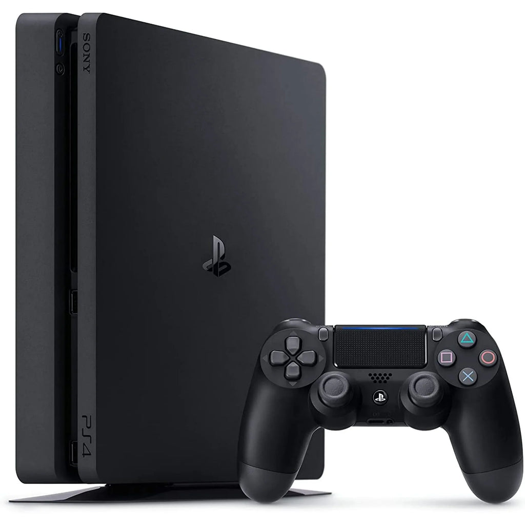 Pre-Owned  2215B PlayStation 4 Slim 1TB Gaming Console dark with Charging Dock Headset 2 Controller Bolt Axtion