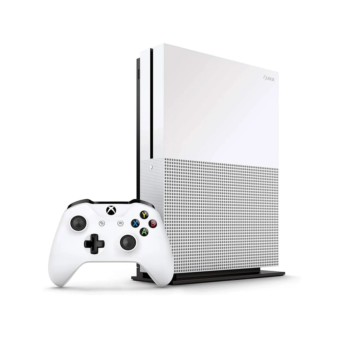 Pre-Owned  Xbox One S 1TB with 2 Controller, 4K Ultra HD White with BOLT AXTION Cleaning Kit Headset Bundle (Refurbished: Like New)