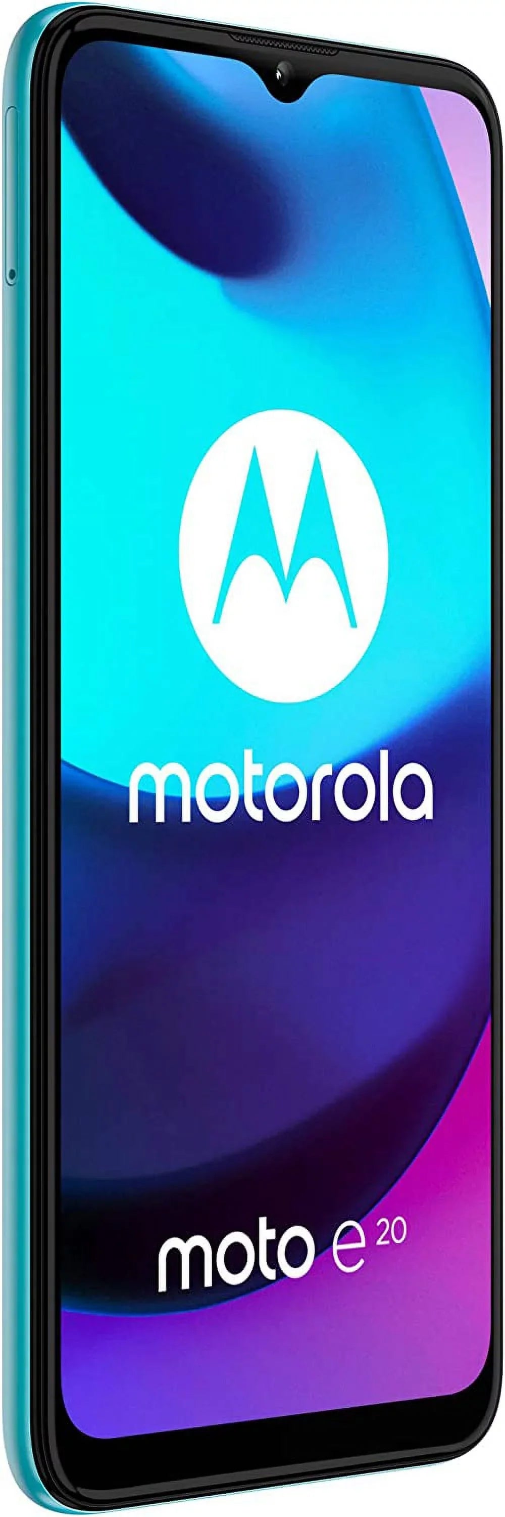 Moto E20 2021 (32GB+2GB) 4G LTE 6.5" Dual SIM GSM Unlocked International Model XT2155 Dual Camera (NOT Verizon Boost Sprint At&T Cricket) (Coastal Blue)