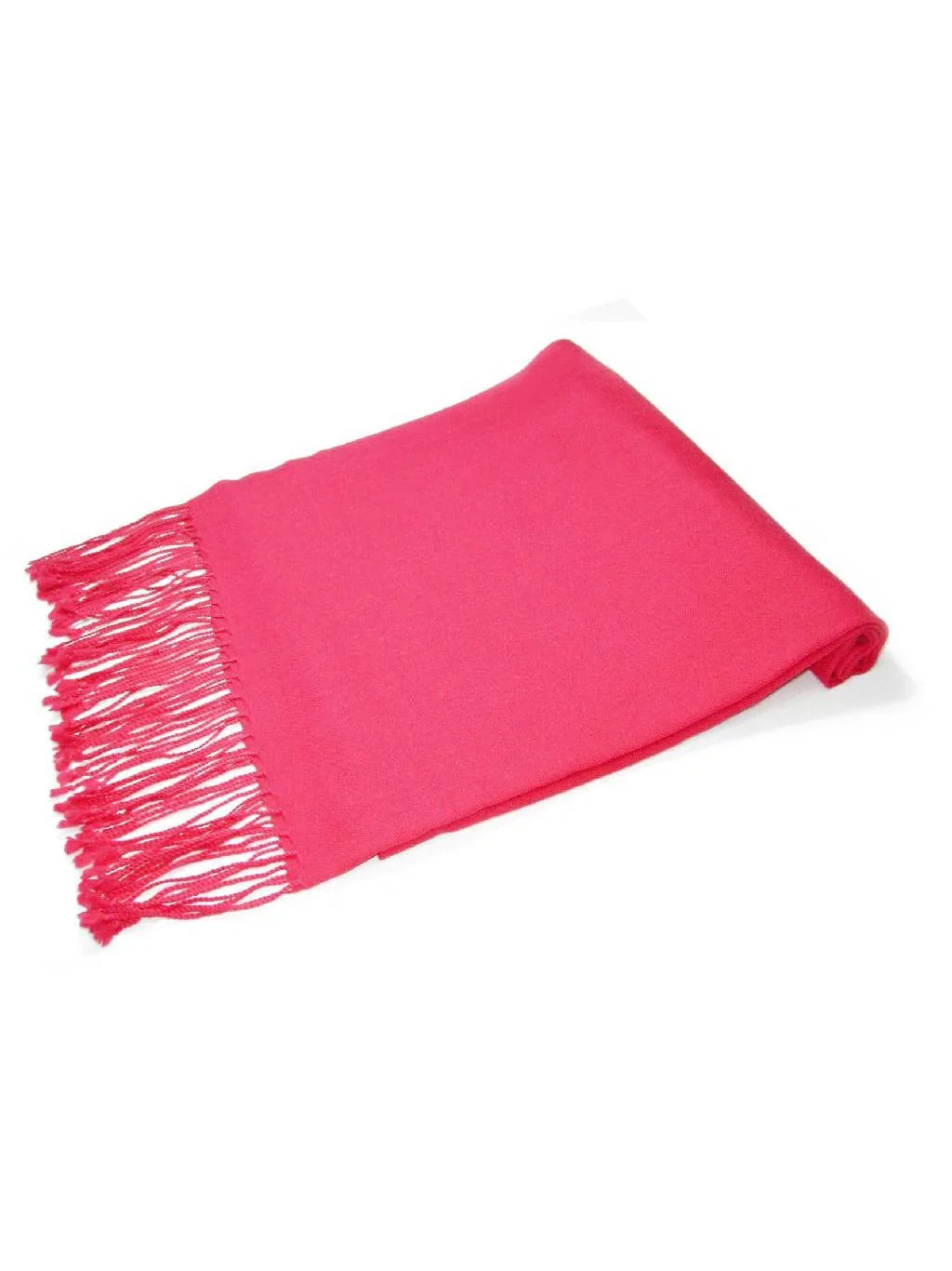 Biagio 100% Wool Pashmina Solid Scarf Hot Pink Fuchsia Color Womens Shawl Wrap