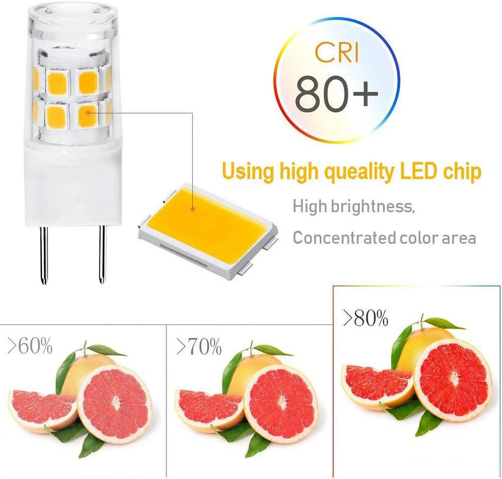 ETHT ETHT G8 LED Light Bulb 2.5 Watts Warm White 3000K - G8 Base Bi-pin Xenon JCD Type LED 120V 20W Halogen Replacement Bulb for Under Counter Kitchen Lighting.Pack of 10(G8 Base Warm White 10PCS)