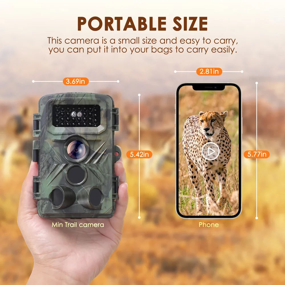 32MP 1080P Outdoor Trail Camera Field Detection Infrared Camera 2.0 inch TFT Color Display Day Night Use Hunts Night-Visions Camera IP66 Waterproof