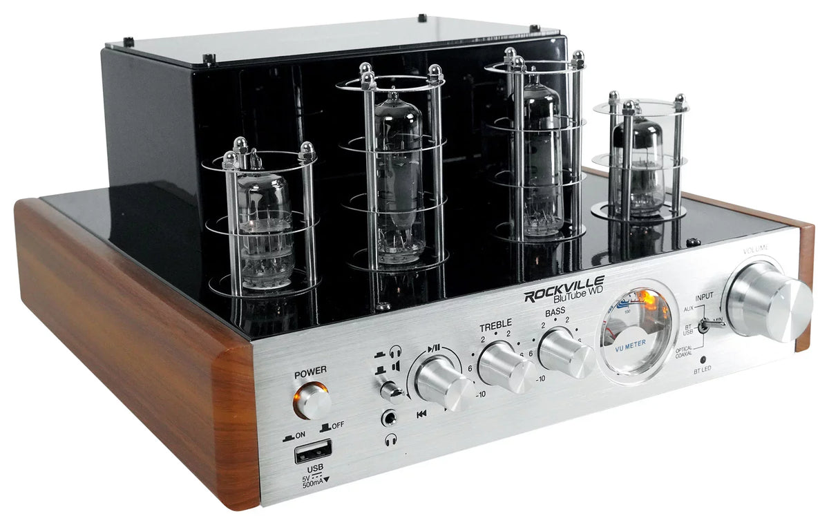 Rockville BluTube WD Bluetooth pipe Amplifier/Home Receiver + (2) Tower Speakers