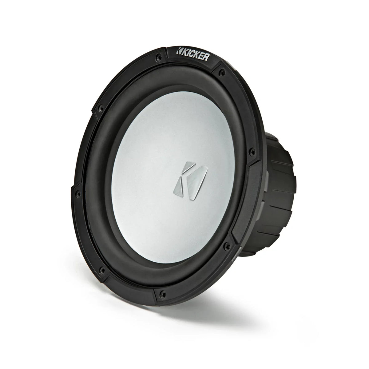 2 Kicker 45KMF104 10" Weather-Proof Subwoofers for Freeair Applications - 2 Kicker 45KMG10W 10" LED Grilles (Charcoal)
