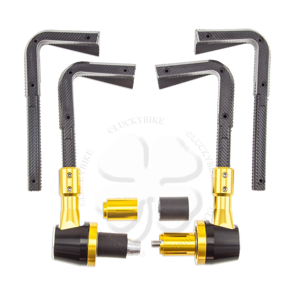 Gold Lever Guard 7/8" & 6mm CNC Race Universal Hand Block polyvinyl chloride Bar End