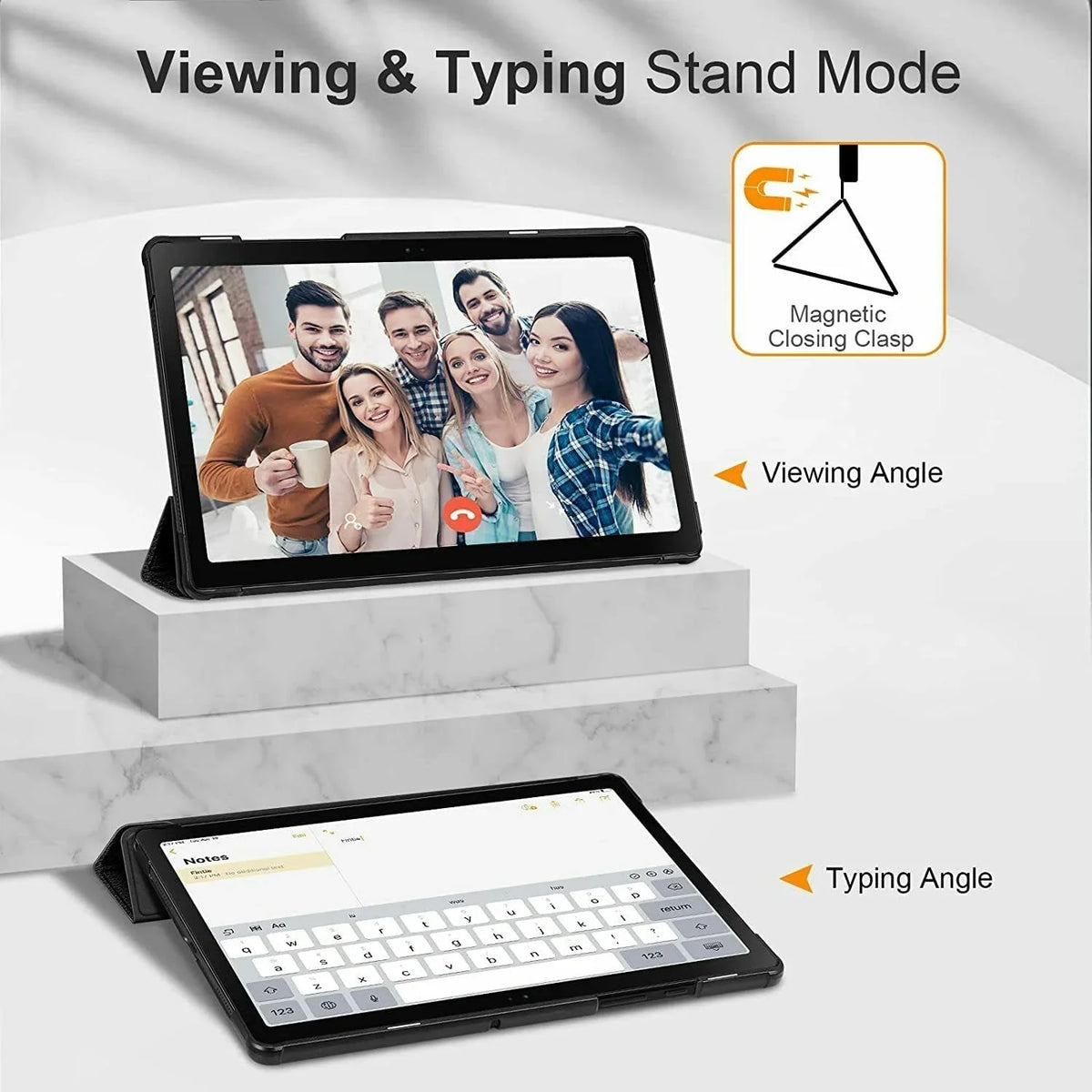 Galaxy Tab A8 Tablet 10.5 inch with Hard Case 32GB and 64GB MicroSD Card Wi Fi International Gray