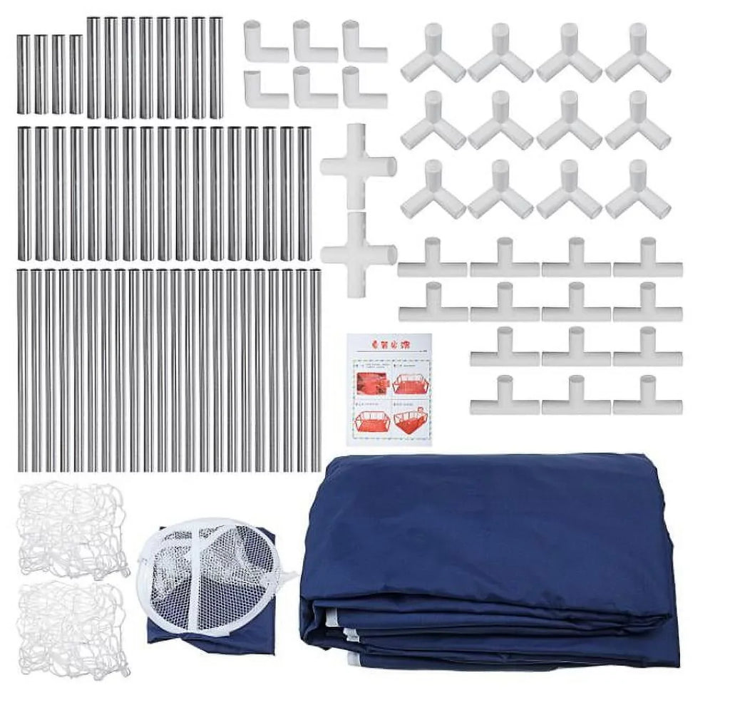 91 1 inch Large Kid Baby Playpen Playard With Basketball Hoop,Folding Breathable Mesh Infant Children Play Game Fence for Indoors Outdoors Home
