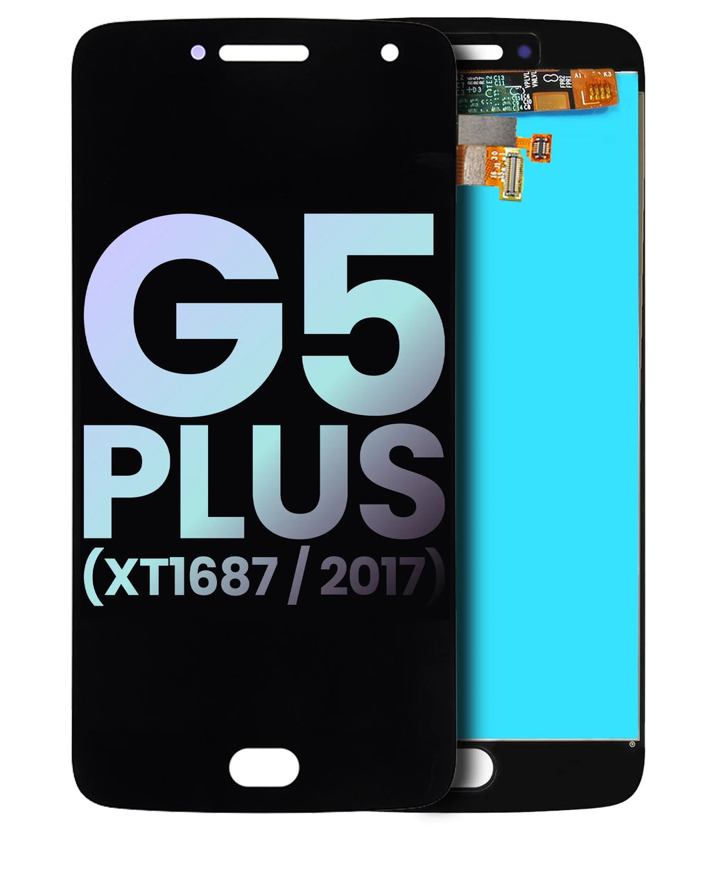 Replacement LCD Assembly Without Frame Compatible For Motorola Moto G5 Plus (XT1687 / 2017) (With Fingerprint Scanner) (Genuine OEM) (dark)