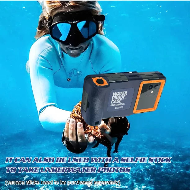 UrbanX Professional [15m/50ft] Swimming Diving Surfing Snorkeling Photo Video Waterproof Protective Case Underwater Housing for ZTE Axon 11 SE 5G And all Phones Up to 6.9 inch LCD with Lanyard