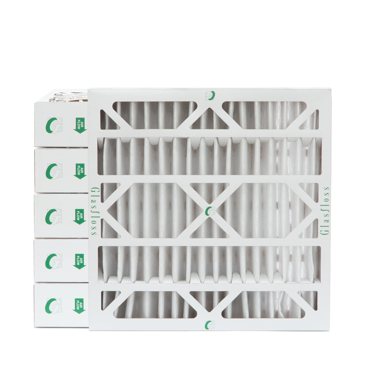 Actual Size: 19-1/2 x 19-1/2 x 3-3/4. 6 Pack of 20x20x4 MERV 13 Pleated 4" inch Air Filters by Glasfloss
