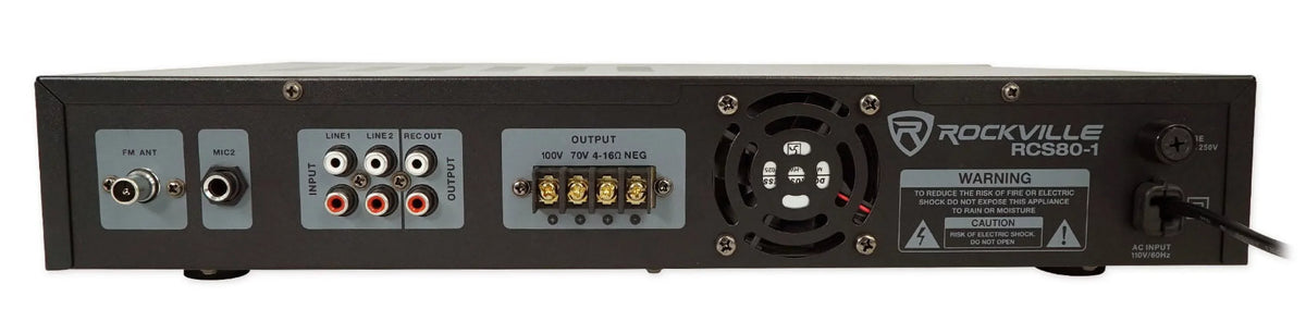 (2) JBL CONTROL 85M 5.25" Commercial 70v Outdoor Landscape Speakers+Amplifier